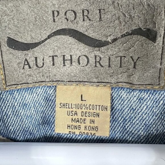 Vintage Port Authority Varsity Jacket L Embroidered Woody Rags Car Connoisseur - Picture 12 of 16